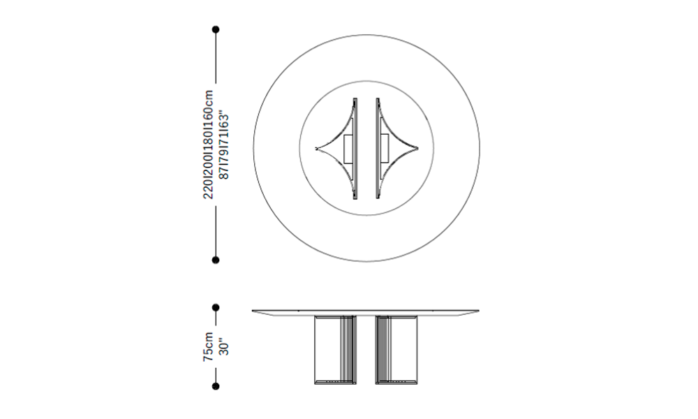 Image of the main dimensions of the product